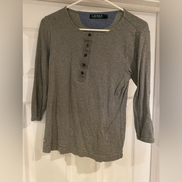 Ralph Lauren Grey Top M - Picture 1 of 4